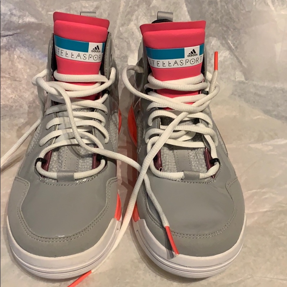New Stella McCartney Adidas hi tops sz 7.5 fits 8 - Picture 3 of 6